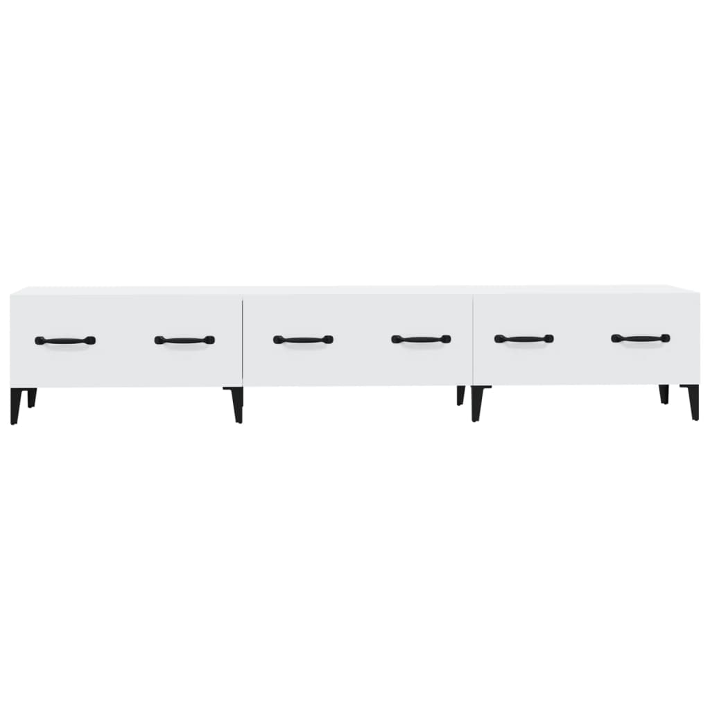 vidaXL Meuble TV blanc 150x34,5x30 cm Bois d'ingénierie