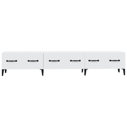 vidaXL Meuble TV blanc 150x34,5x30 cm Bois d'ingénierie