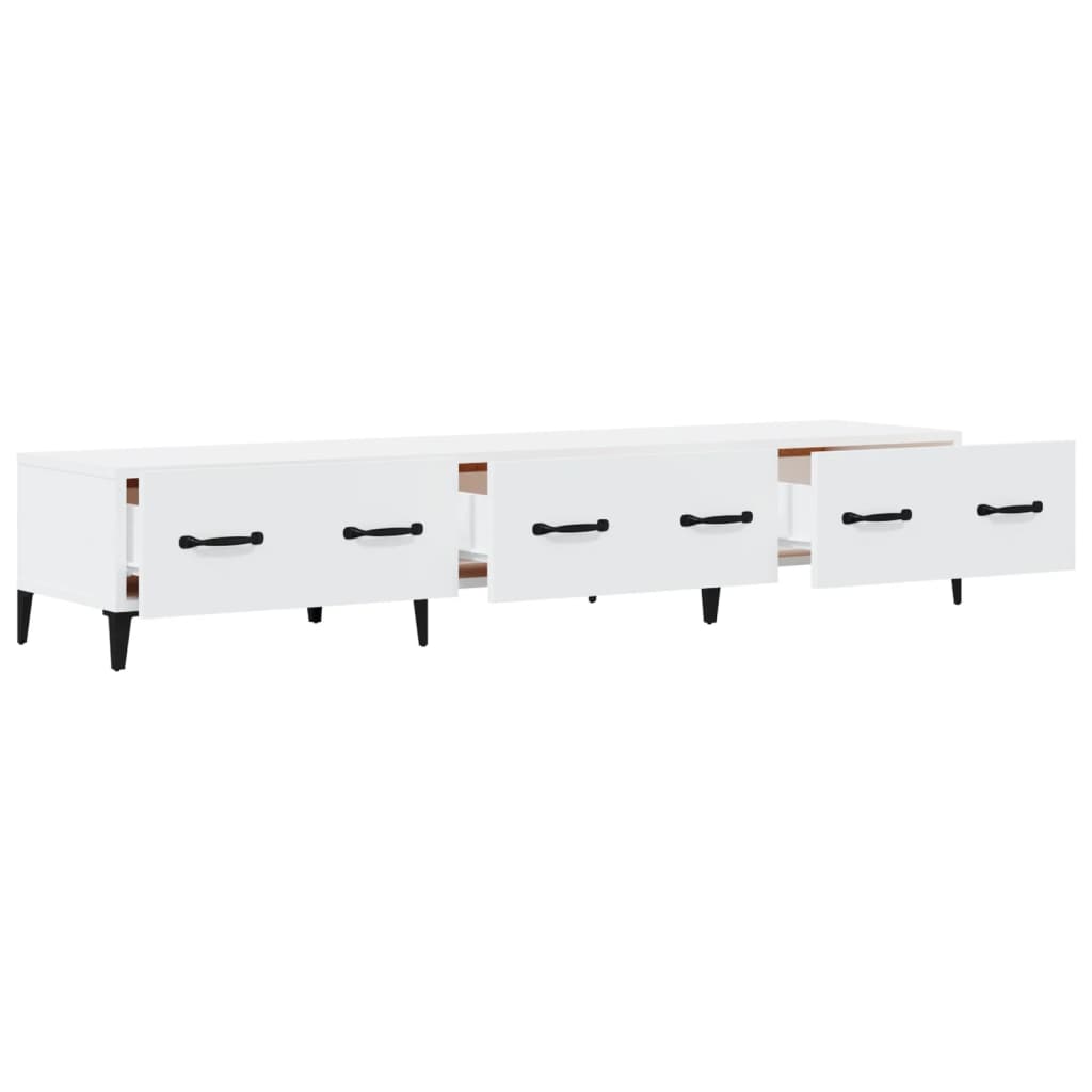 vidaXL Meuble TV blanc 150x34,5x30 cm Bois d'ingénierie