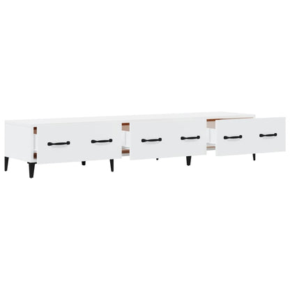 vidaXL Meuble TV blanc 150x34,5x30 cm Bois d'ingénierie