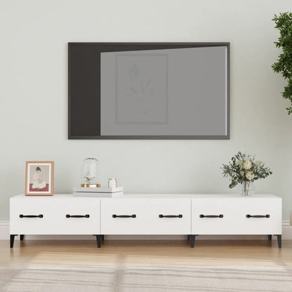 vidaXL Meuble TV blanc 150x34,5x30 cm Bois d'ingénierie