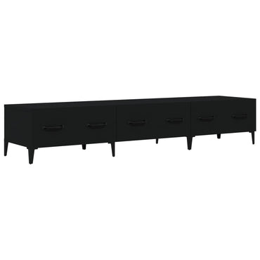 vidaXL Meuble TV Noir 150x34,5x30 cm Bois d'ingénierie
