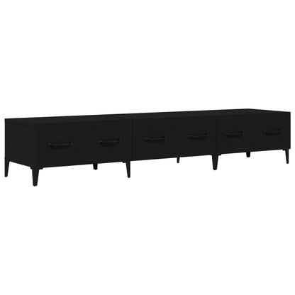 vidaXL Meuble TV Noir 150x34,5x30 cm Bois d'ingénierie