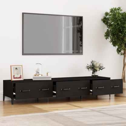 vidaXL Meuble TV Noir 150x34,5x30 cm Bois d'ingénierie