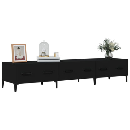 vidaXL Meuble TV Noir 150x34,5x30 cm Bois d'ingénierie
