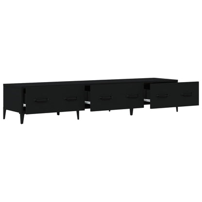 vidaXL Meuble TV Noir 150x34,5x30 cm Bois d'ingénierie