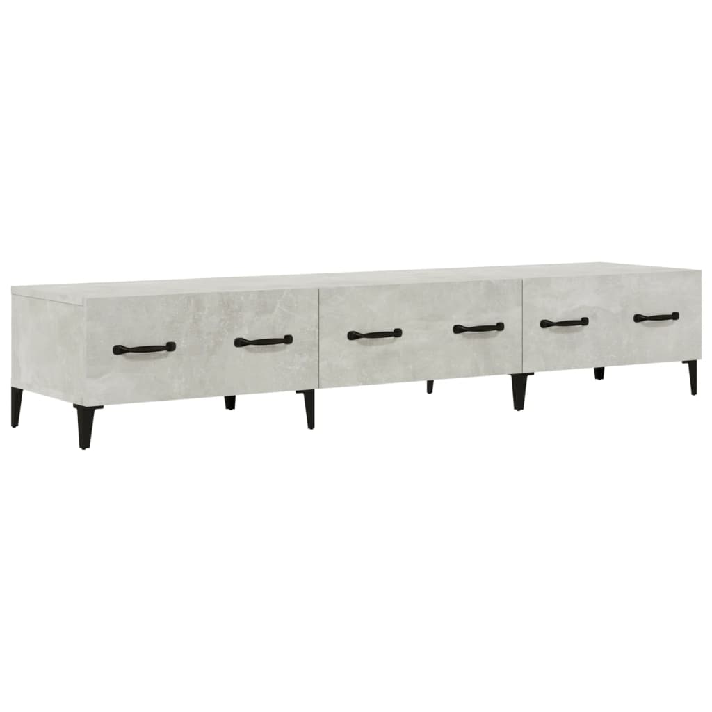 Meuble TV vidaXL gris béton 150x34,5x30 cm bois d'ingénierie