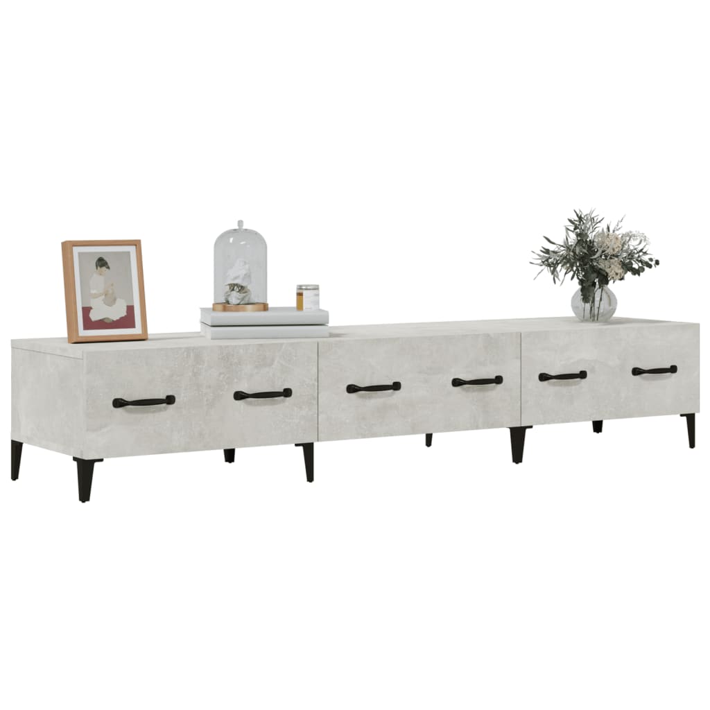 Meuble TV vidaXL gris béton 150x34,5x30 cm bois d'ingénierie