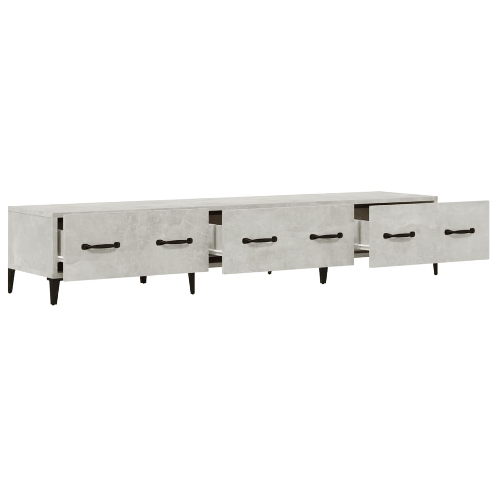 Meuble TV vidaXL gris béton 150x34,5x30 cm bois d'ingénierie
