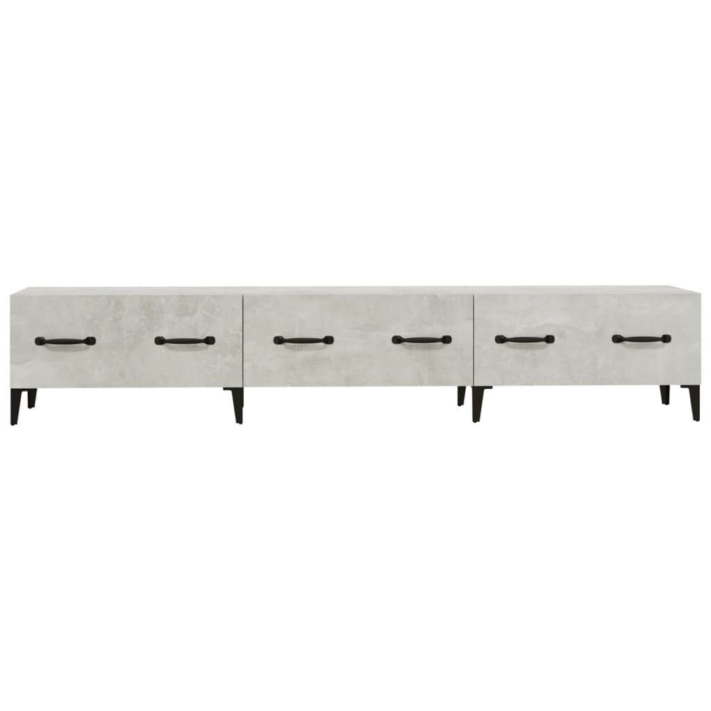 Meuble TV vidaXL gris béton 150x34,5x30 cm bois d'ingénierie