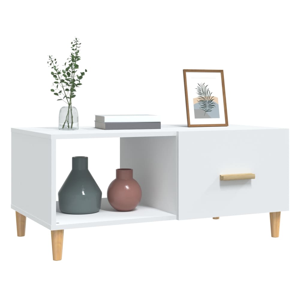 vidaXL Couchtisch Weiß 89,5x50x40 cm Holzwerkstoff