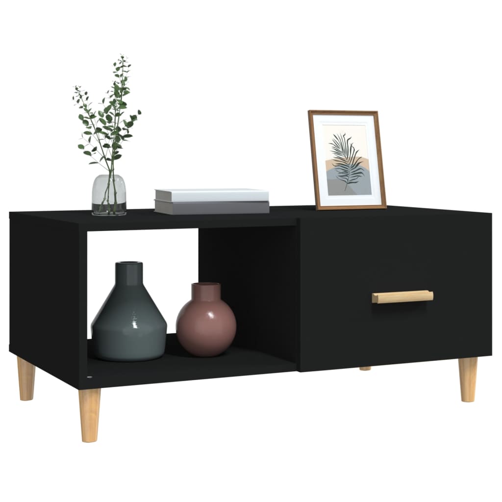 vidaXL Couchtisch Schwarz 89,5x50x40 cm Holzwerkstoff