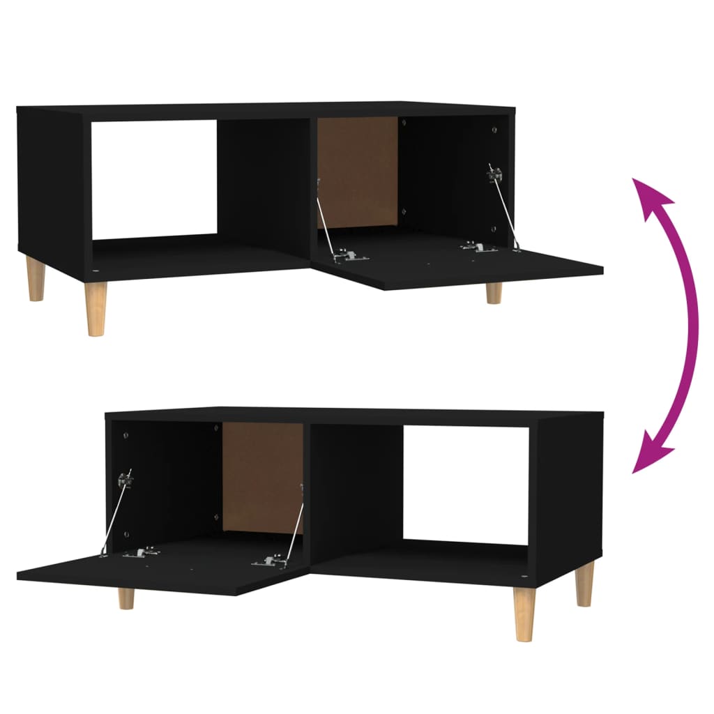 vidaXL Couchtisch Schwarz 89,5x50x40 cm Holzwerkstoff