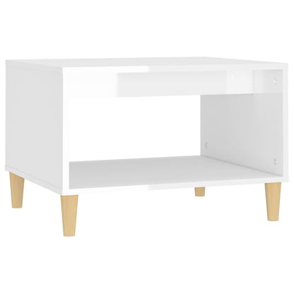 vidaXL Couchtisch Hochglanz-Weiß 60x50x40 cm Holzwerkstoff