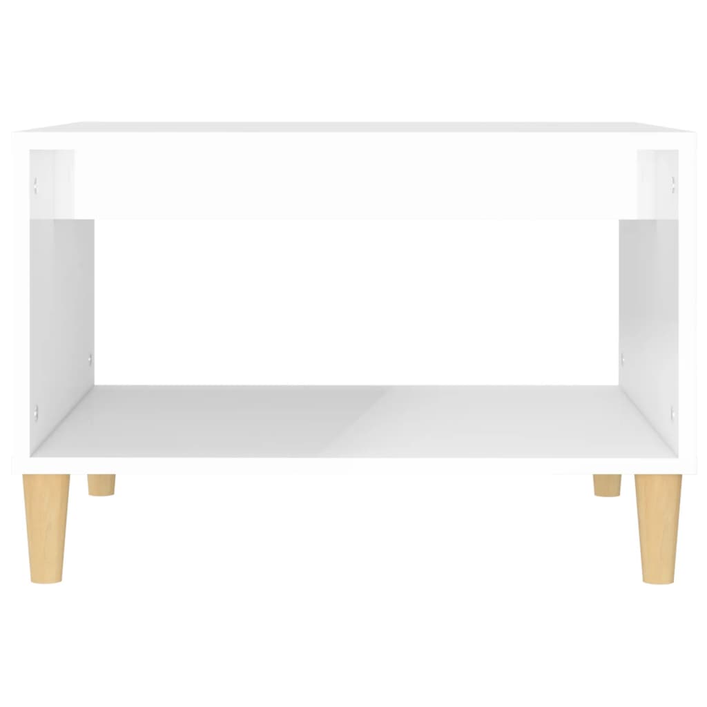 vidaXL Couchtisch Hochglanz-Weiß 60x50x40 cm Holzwerkstoff
