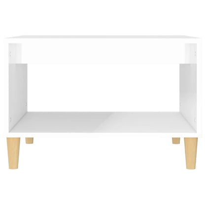 vidaXL Couchtisch Hochglanz-Weiß 60x50x40 cm Holzwerkstoff