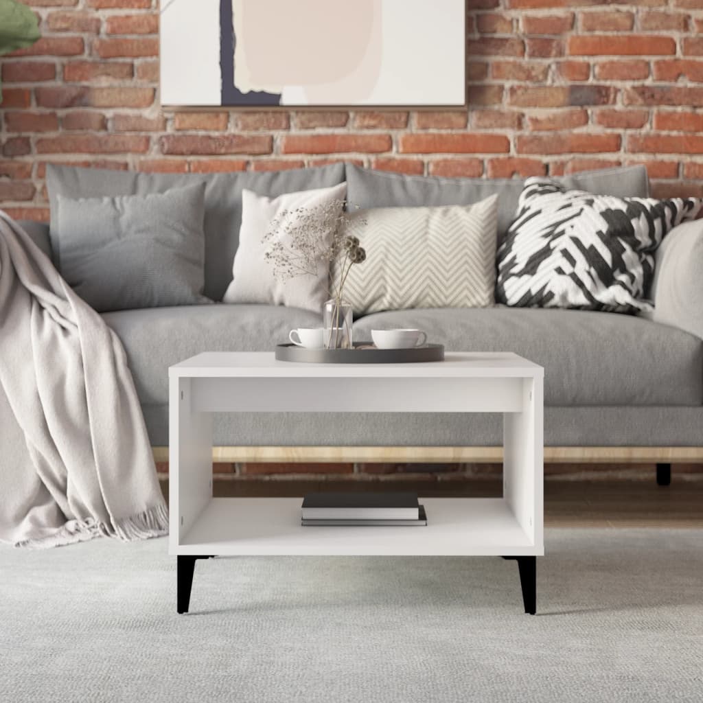 vidaXL Couchtisch Weiß 60x50x40 cm Holzwerkstoff