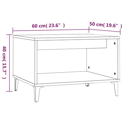 vidaXL Couchtisch Weiß 60x50x40 cm Holzwerkstoff