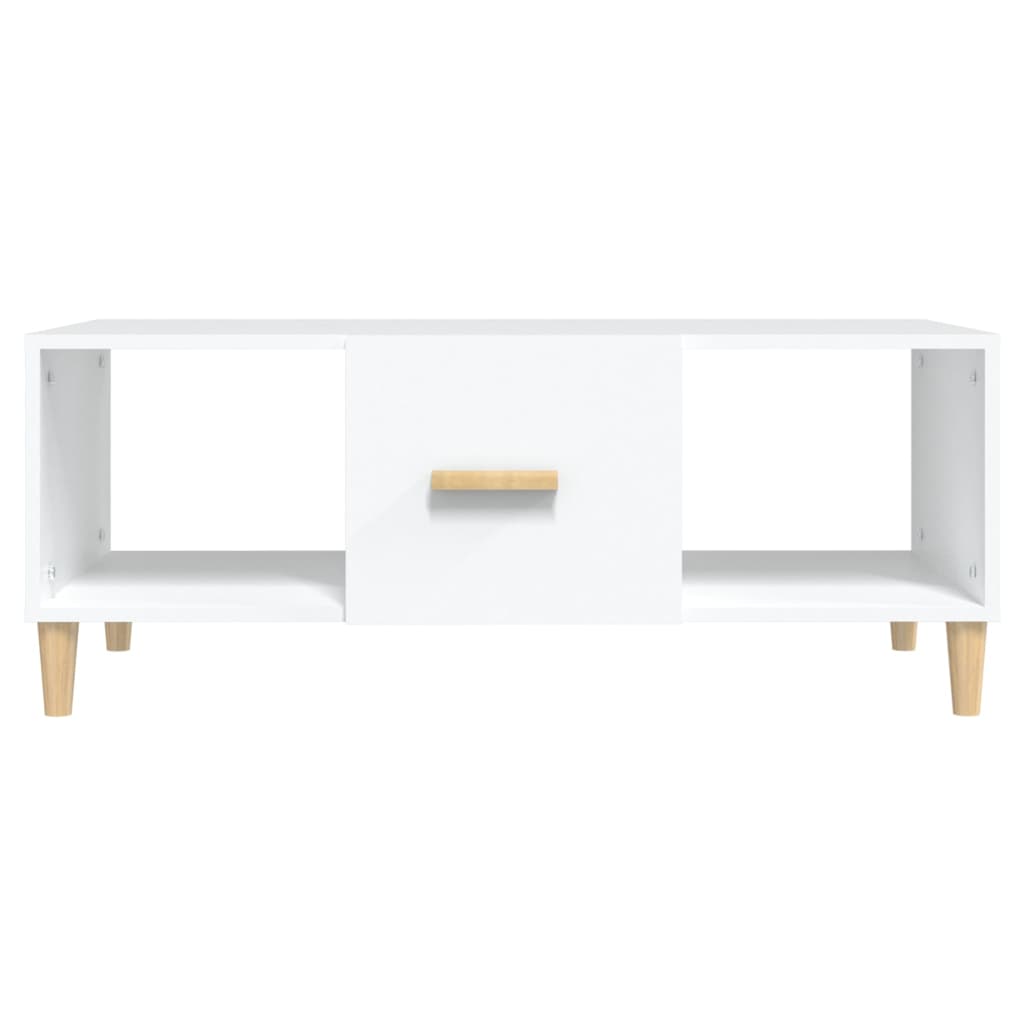 vidaXL Table basse blanche 102x50x40 cm Bois d'ingénierie