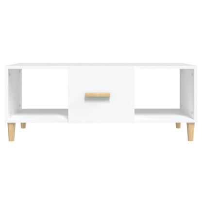 vidaXL Table basse blanche 102x50x40 cm Bois d'ingénierie