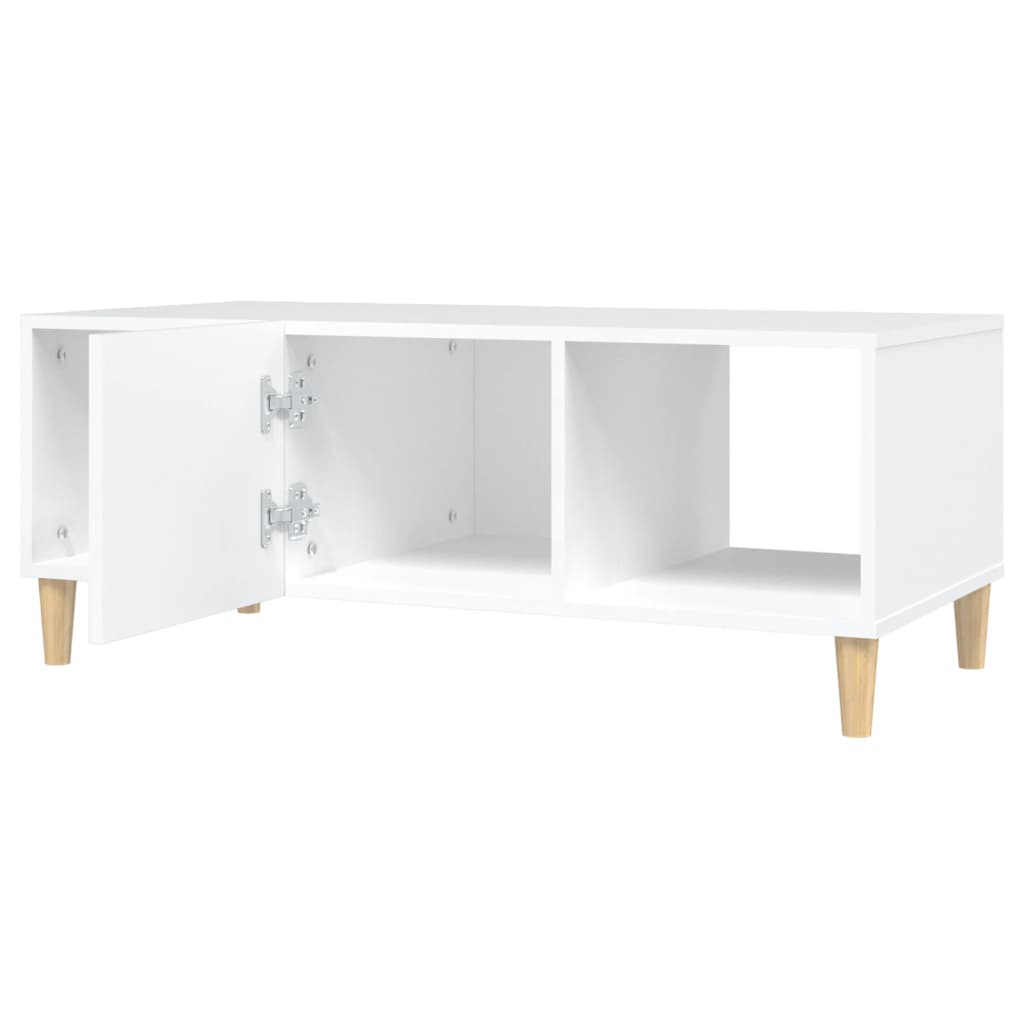 vidaXL Table basse blanche 102x50x40 cm Bois d'ingénierie