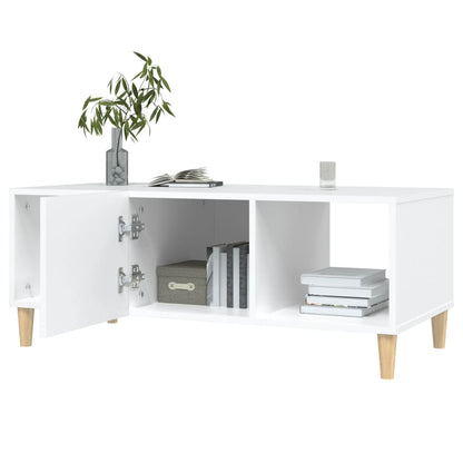 vidaXL Table basse blanche 102x50x40 cm Bois d'ingénierie