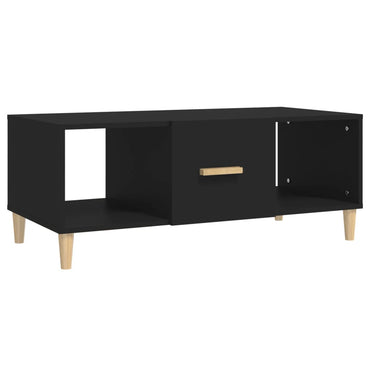 vidaXL Table basse noire 102x50x40 cm en bois d'ingénierie