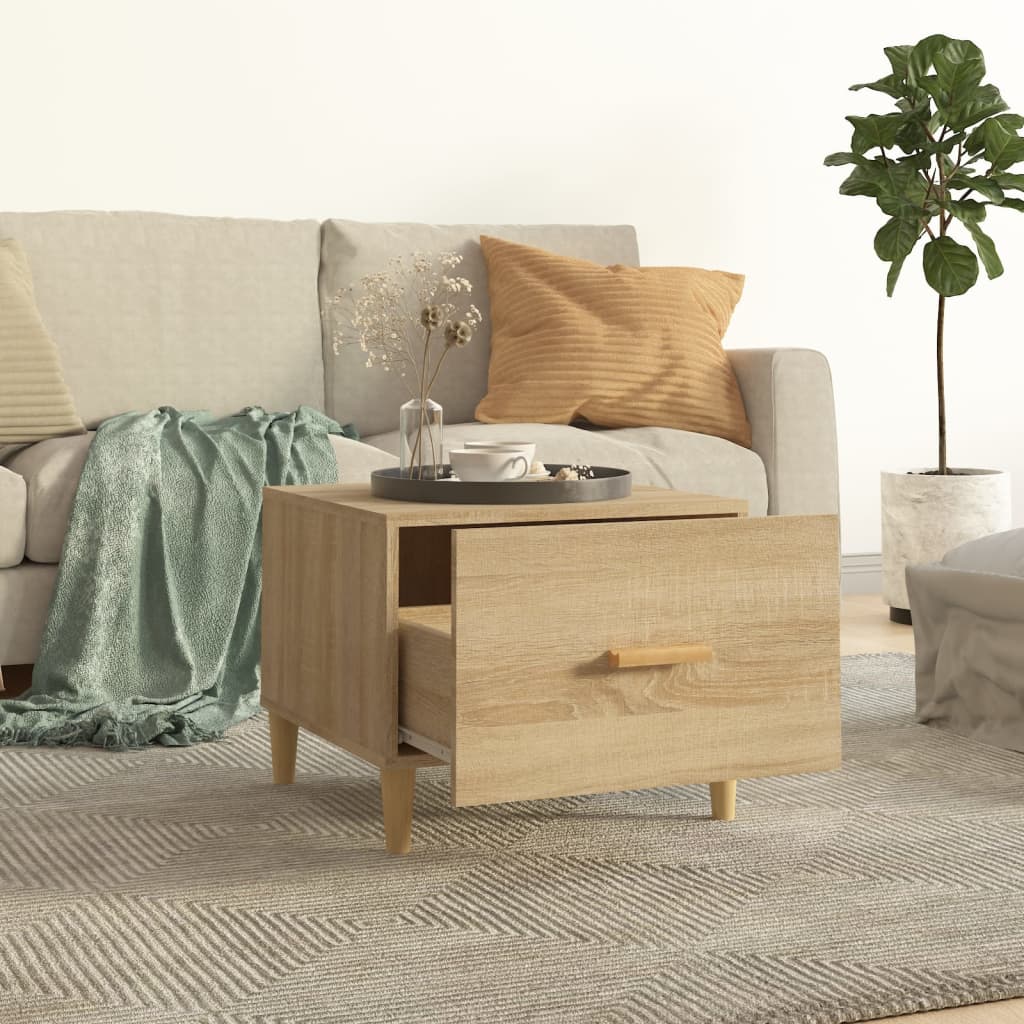 vidaXL Tables basses 2 pcs Chêne sonoma 50x50x40 cm Bois d'ingénierie