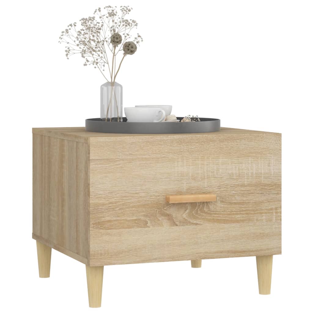 vidaXL Tables basses 2 pcs Chêne sonoma 50x50x40 cm Bois d'ingénierie