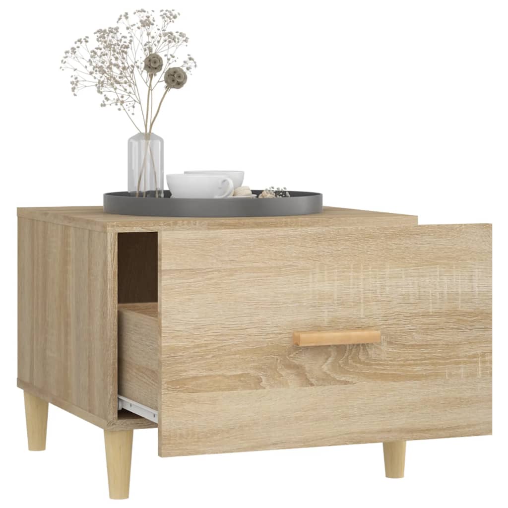 vidaXL Tables basses 2 pcs Chêne sonoma 50x50x40 cm Bois d'ingénierie