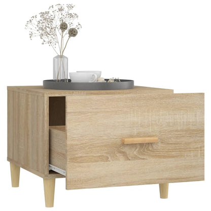 vidaXL Tables basses 2 pcs Chêne sonoma 50x50x40 cm Bois d'ingénierie