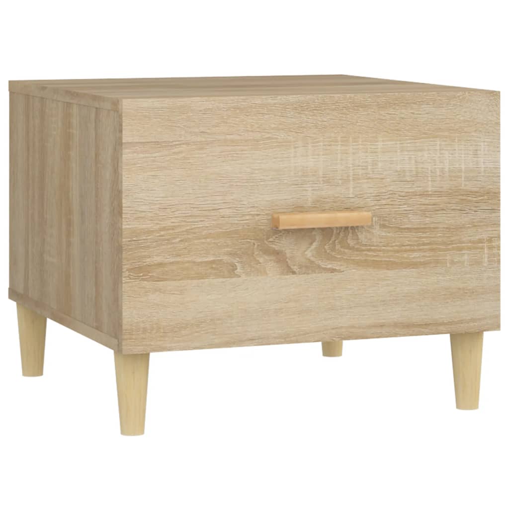vidaXL Tables basses 2 pcs Chêne sonoma 50x50x40 cm Bois d'ingénierie