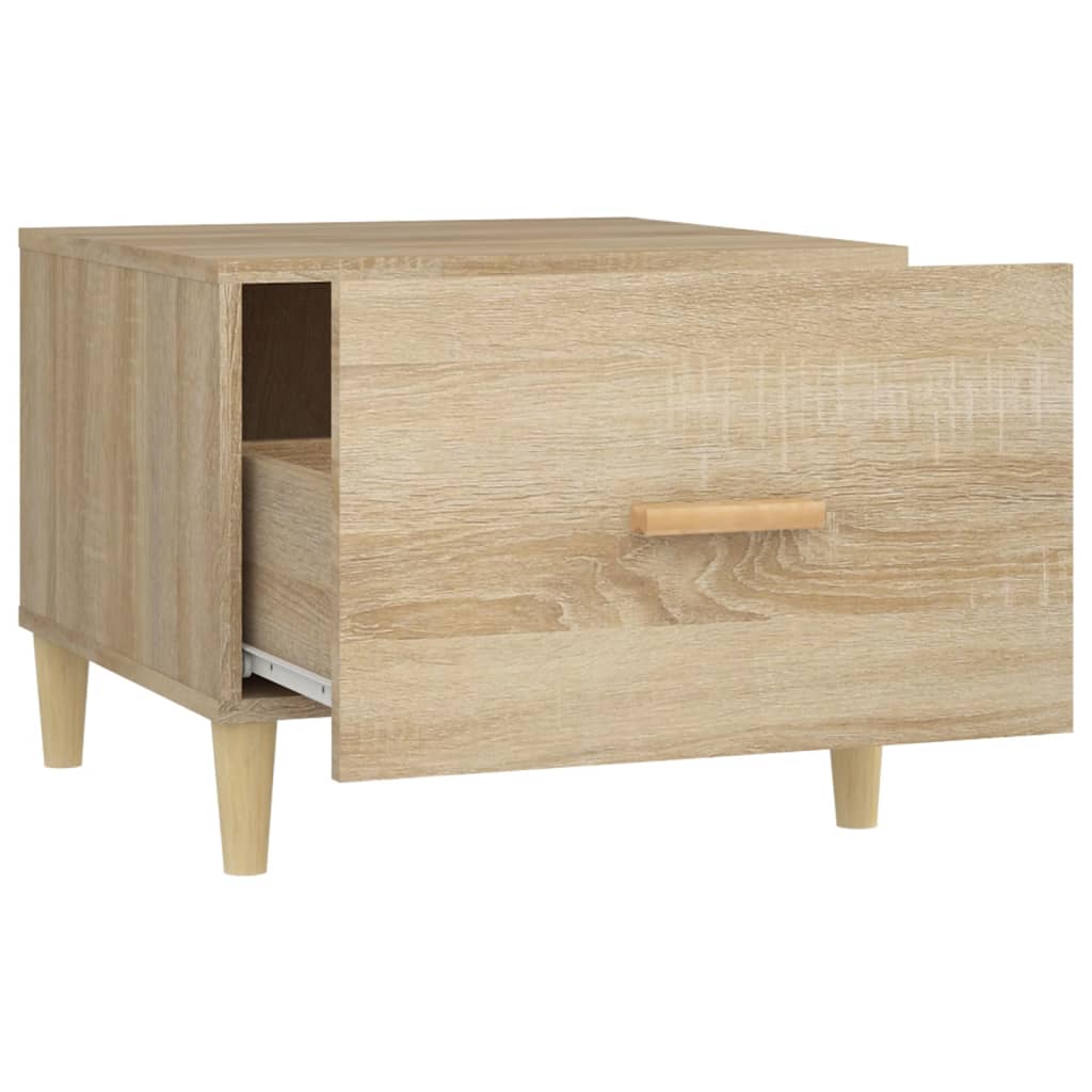 vidaXL Tables basses 2 pcs Chêne sonoma 50x50x40 cm Bois d'ingénierie