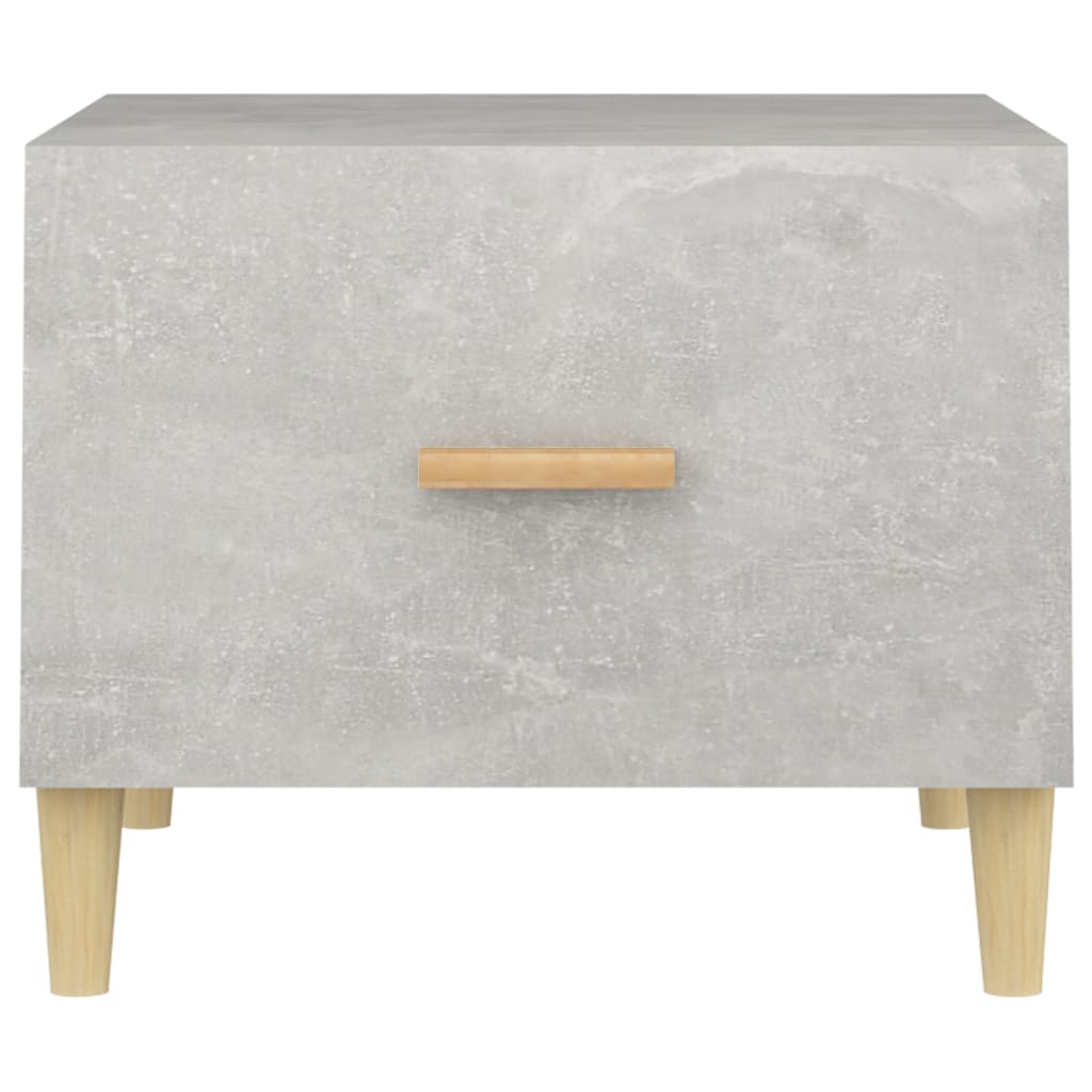 vidaXL Tables basses 2 pcs Gris béton 50x50x40 cm Bois d'ingénierie