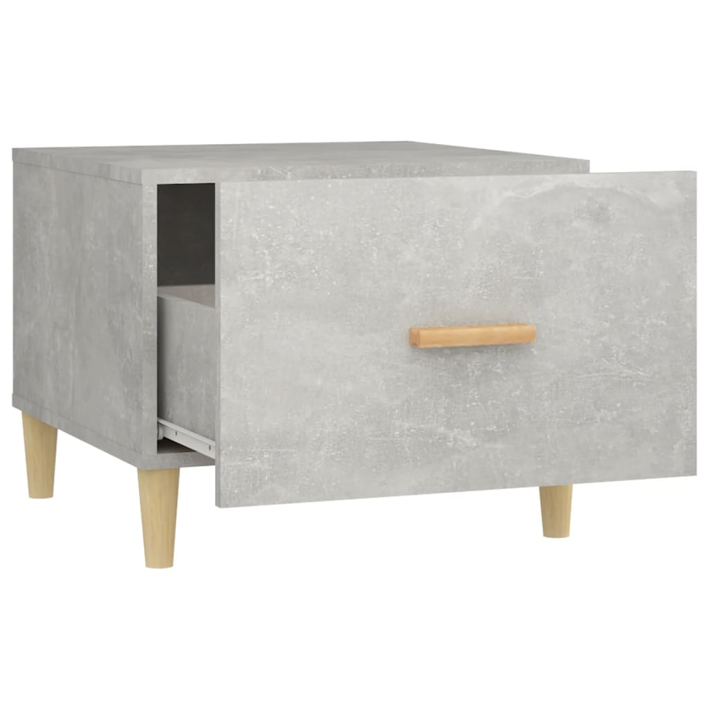 vidaXL Tables basses 2 pcs Gris béton 50x50x40 cm Bois d'ingénierie