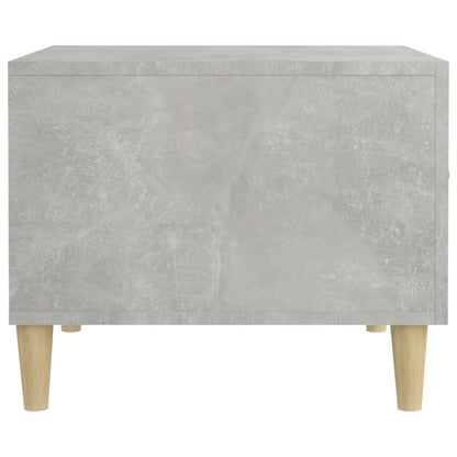 vidaXL Tables basses 2 pcs Gris béton 50x50x40 cm Bois d'ingénierie