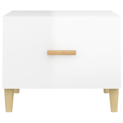 vidaXL Couchtisch Hochglanz-Weiß 50x50x40 cm Holzwerkstoff