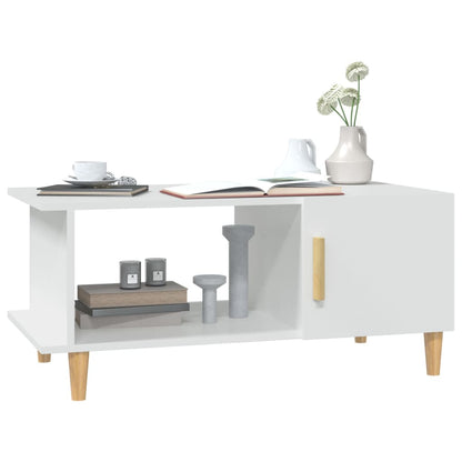 vidaXL Table basse Blanc 90x50x40 cm Bois d'ingénierie