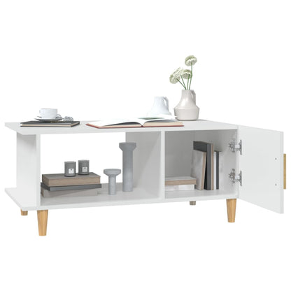 vidaXL Table basse Blanc 90x50x40 cm Bois d'ingénierie