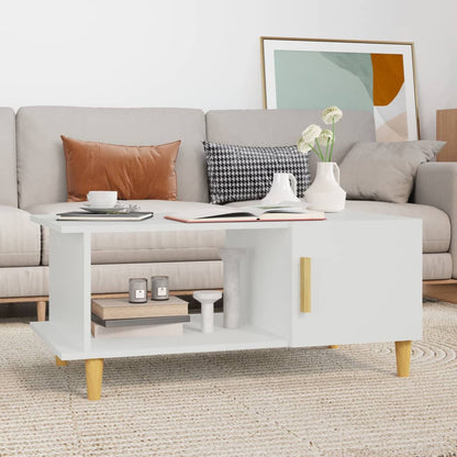 vidaXL Table basse Blanc 90x50x40 cm Bois d'ingénierie