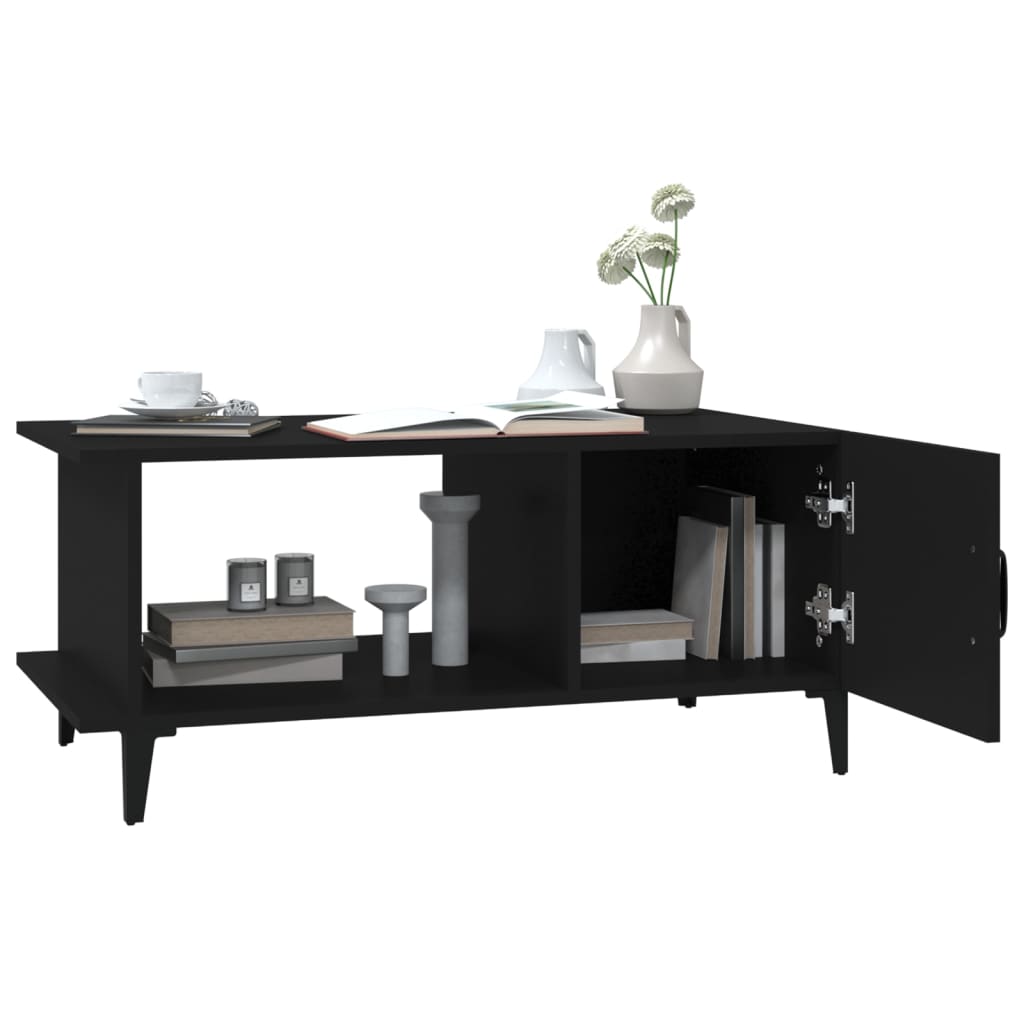vidaXL Couchtisch Schwarz 90x50x40 cm Holzwerkstoff