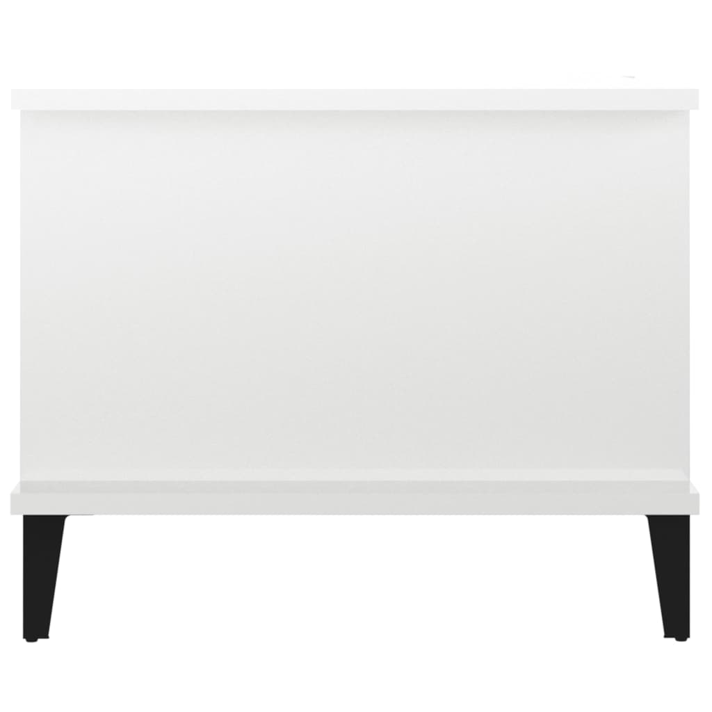 vidaXL Couchtisch Hochglanz-Weiß 90x50x40 cm Holzwerkstoff
