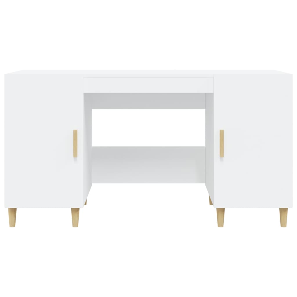 vidaXL Bureau blanc 140x50x75 cm en bois d'ingénierie