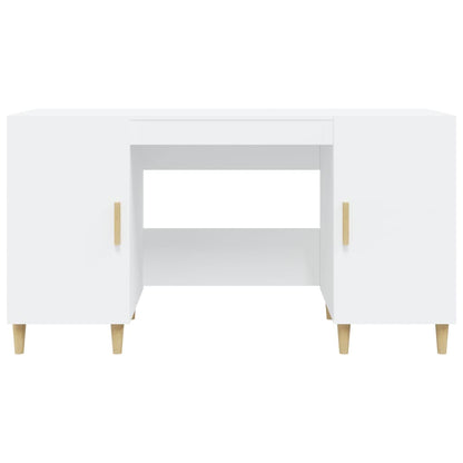 vidaXL Bureau blanc 140x50x75 cm en bois d'ingénierie