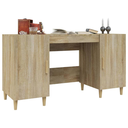vidaXL Schreibtisch Sonoma-Eiche 140x50x75 cm Holzwerkstoff