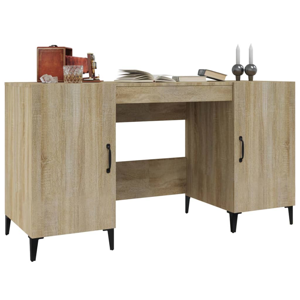 vidaXL Schreibtisch Sonoma-Eiche 140x50x75 cm Holzwerkstoff