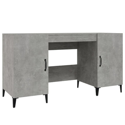 vidaXL Bureau gris béton 140x50x75 cm Aggloméré