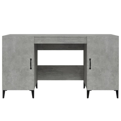 vidaXL Bureau gris béton 140x50x75 cm Aggloméré