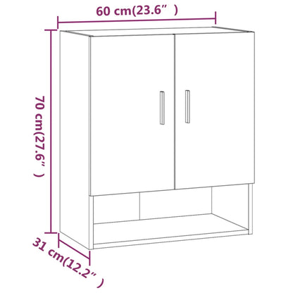 vidaXL Armoire Murale Blanche 60x31x70 cm Aggloméré