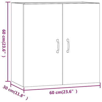 vidaXL Wandschrank Betongrau 60x31x60 cm Holzwerkstoff